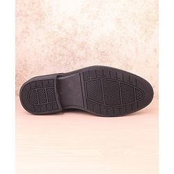 Pine Kids Textured & Appliqued Formal & Party Wear Shoes with Velcro Closure - Black