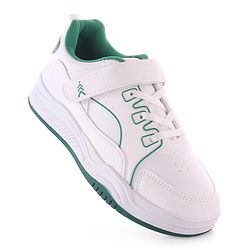 Pine Kids Velcro Closure Sneakers - White & Green