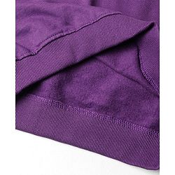 Pine Kids Balloon Sleeves Round Neck Biowashed Sweatshirt Puff Print - Acai Purple