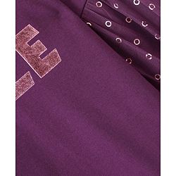 Pine Kids Cotton Full Sleeves Glitter Print Sweatshirt - Purple