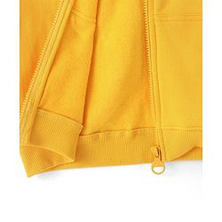 Pine Kids Full Sleeves Hooded Front Open Biowashed Sweatjacket - Golden