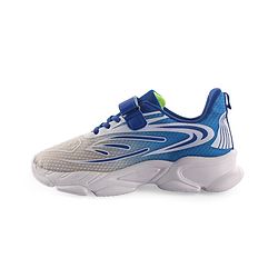 Pine Kids Velcro Closure Sneakers - White & Blue