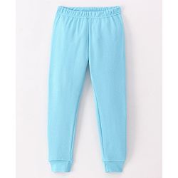 Pine Kids Cotton Full Length Thermal Inner Wear Bottom Solid Colour - Light Blue