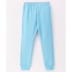 Pine Kids Cotton Full Length Thermal Inner Wear Bottom Solid Colour - Light Blue