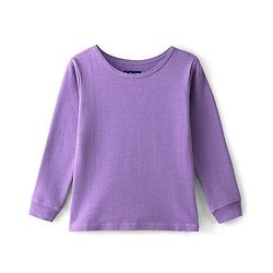 Pine Kids Cotton Full Length Solid Thermal Inner Wear Top - Purple