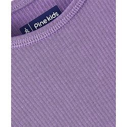 Pine Kids Cotton Full Length Solid Thermal Inner Wear Top - Purple