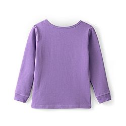 Pine Kids Cotton Full Length Solid Thermal Inner Wear Top - Purple