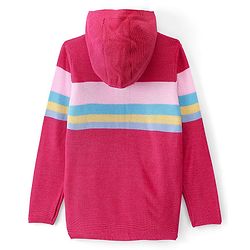 Pine Kids Full Sleeves Front Open Zipper Sweater Striped - Multicolor