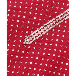 Pine Kids Full Sleeves All Over Sequined Kurta Pyjama Set - Red