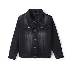 Pine Kids Full Sleeves Washed Denim Jackets - Black