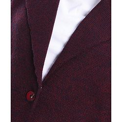 Pine Kids Full Sleeves Front Open Coat Jacket Sweater - Maroon