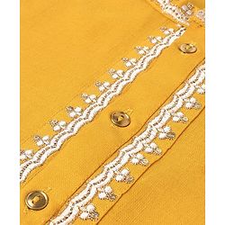 Pine Kids Full Sleeves Embroidered Kurta & Pajama Set - Yellow