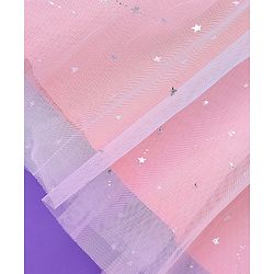 Pine Kids Full Sleeves Frock With Net & Sequine Detailing - Peach