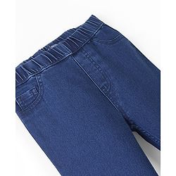 Pine Kids Denim Washed Full Length  Jeggings - Dark Blue