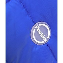 Pine Kids Full Sleeves Medium Winter Jacket Solid Colour - Royal Blue