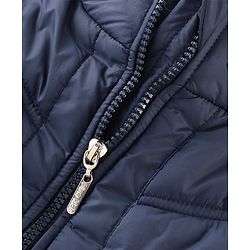 Pine Kids  Full Sleeves Quilted Medium Winter Jacket Solid Colour - Navy Blue