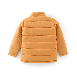 Pine Kids Full Sleeves Reversible Medium Winter Jacket - Mustard And Navy