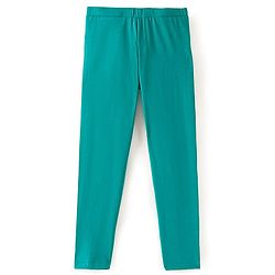 Pine Kids Cotton Lycra Knit Full Length Solid Color Legging - Spring Bouquet