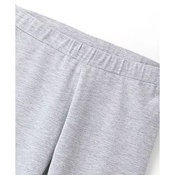 Pine Kids Cotton Stretchable Full Length Solid Leggings- Grey