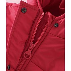 Pine Kids Full Sleeves Medium Winter Full Sleeves Jacket with Belt - Red