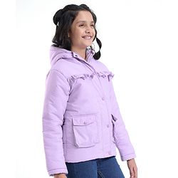 Pine Kids Full Sleeves Solid Color Medium Winter Jacket - Purple