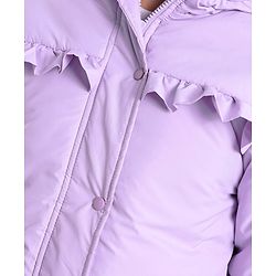 Pine Kids Full Sleeves Solid Color Medium Winter Jacket - Purple