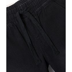 Pine Kids Cotton Rich Stretchable full length denim Joggers - BLACK
