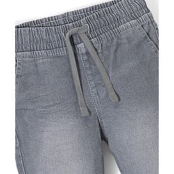 Pine Kids Cotton Rich Stretchable full length denim Joggers - Grey
