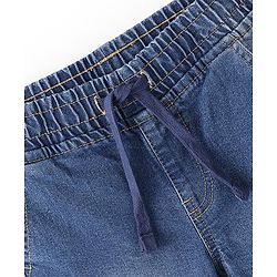 Pine Kids Cotton Rich Stretchable full length denim Joggers - Mid Blue