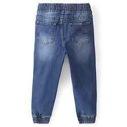Pine Kids Cotton Rich Stretchable full length denim Joggers - Mid Blue