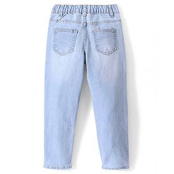 Pine Kids Ankle Length Back Elasticated Waist Jeans - Ice Blue