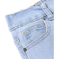 Pine Kids Ankle Length Back Elasticated Waist Jeans - Ice Blue