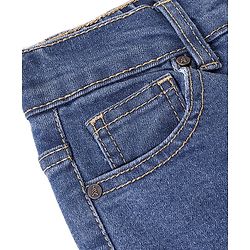 Pine Kids Ankle Length Adjustable Elasticated Waist Jeans - Mid Blue