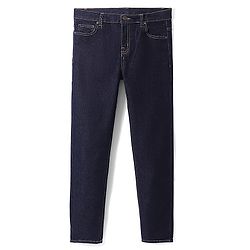 Pine Kid Cotton Elastane Solid Ankle Length Back Elasticated Waist Stretchable Jeans - Dark Blue