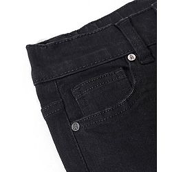 Pine Kids Cotton Rich Stretchable Jeans with Back Elastication - Black