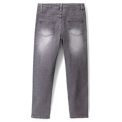 Pine Kids Ankle Length Adjustable Elasticated Waist Stretchable Denim Jeans - Grey