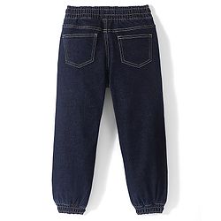 Pine Kids Full Length Jogger Fit Elasticated Waist & Bottom Jeans - Dark Blue