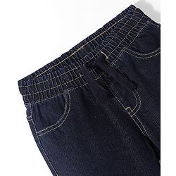 Pine Kids Full Length Jogger Fit Elasticated Waist & Bottom Jeans - Dark Blue