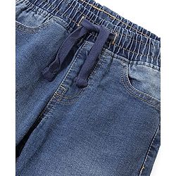 Pine Kids Cotton Rich Stretchable full length denim Joggers - Mid Blue