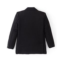 Pine Kids Knitted Stretchable Full Sleeves Blazers - Black