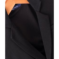 Pine Kids Knitted Stretchable Full Sleeves Blazers - Black