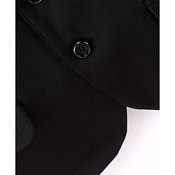 Pine Kids Knitted Stretchable Full Sleeves Blazers - Black