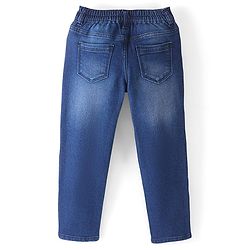 Pine Kids Full Length Denim with Lace Detailing- Mid Blue