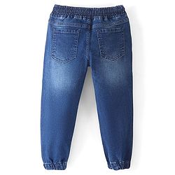 Pine Kids Cotton Elastane Full Length Washed Denim Jeans - Mid Blue