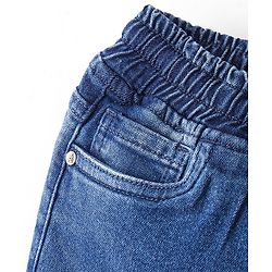 Pine Kids Cotton Elastane Full Length Washed Denim Jeans - Mid Blue
