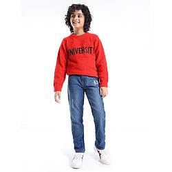 Pine Kids Full Length Jeans Inside Elasticated- Mid Blue