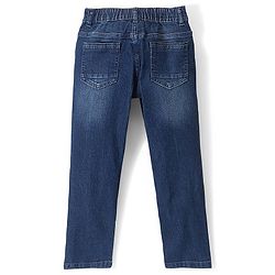 Pine Kids Denim Woven Full Length Washed Jeans - Dark Blue