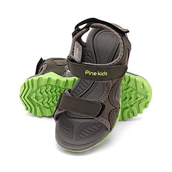 Pine Kids Sandals With Triple Closure - Grey