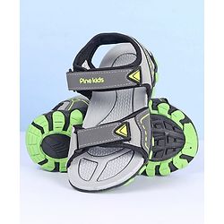 Pine Kids Velcro Closure Sandals - Grey Green