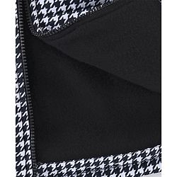 Pine Kids Full Sleeves Checked Print Medium Winter Hooded Jacket - Black & White